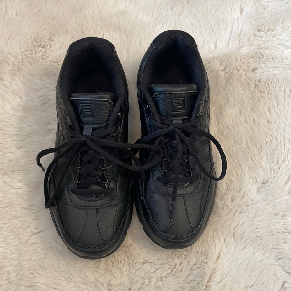 All Black FILA sneakers